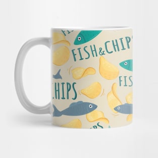 Fish And Chips pattern Mug